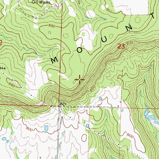 Topographic Map of Concharty Mountain, OK