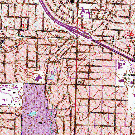 Topographic Map of Tulsa County, OK