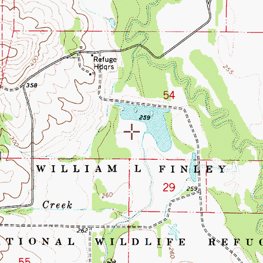Topographic Map of Gray Creek, OR