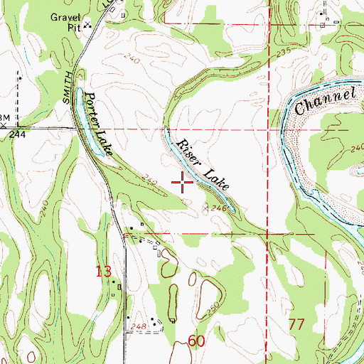 Topographic Map of Riser Lake, OR