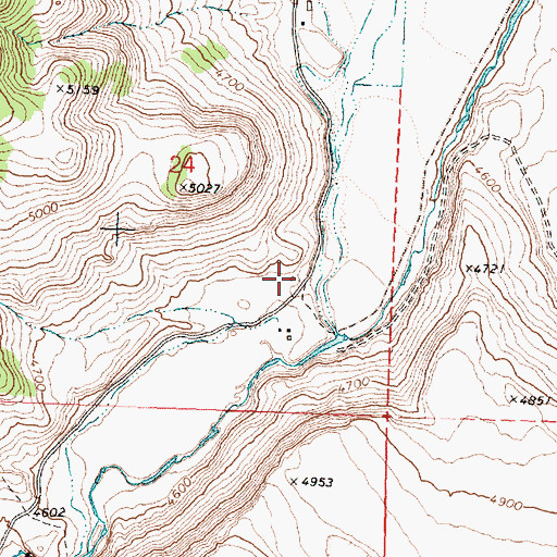 Topographic Map of Warner Lake (historical), OR
