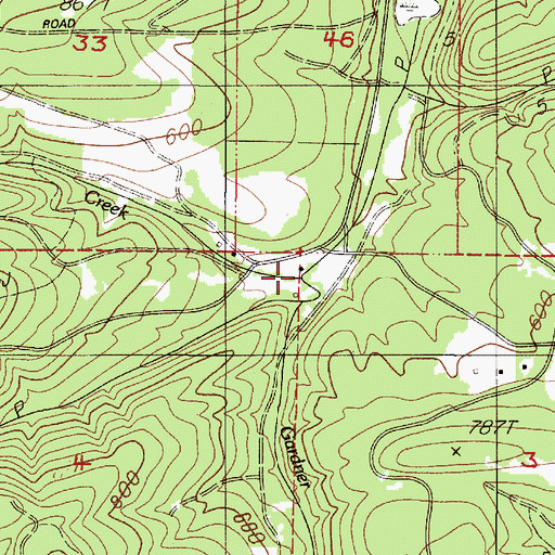Topographic Map of Nye Creek, OR