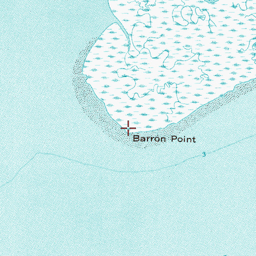 Topographic Map of Barron Point, AL