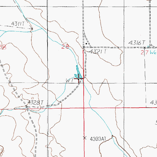 Topographic Map of Sixmile Well, AZ