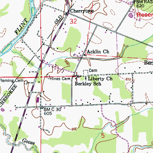 Topographic Map of Berkley Junior High School, AL