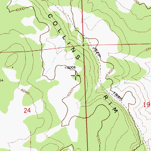 Topographic Map of Collins Rim, OR