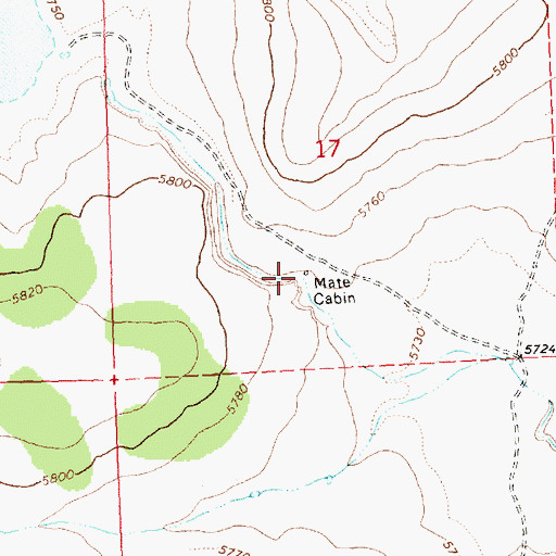 Topographic Map of Mate Cabin, OR
