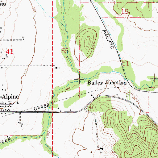 Topographic Map of Oliver Creek, OR