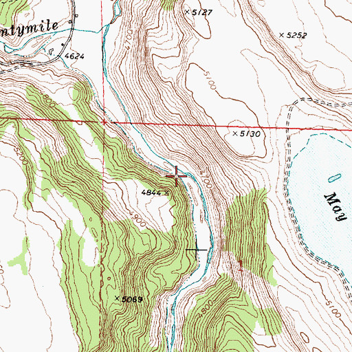 Topographic Map of Twelvemile Creek, OR