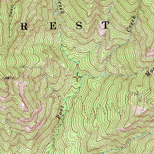 Topographic Map of Soldier Creek, AZ
