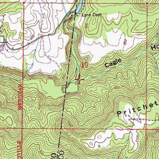 Topographic Map of Cagle Hollow, AL