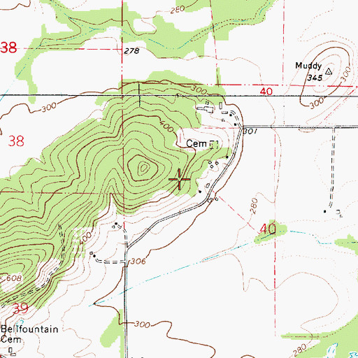 Topographic Map of Kinsey Reservoir, OR