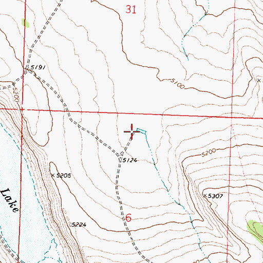 Topographic Map of Hahilly Reservoir Number Four, OR