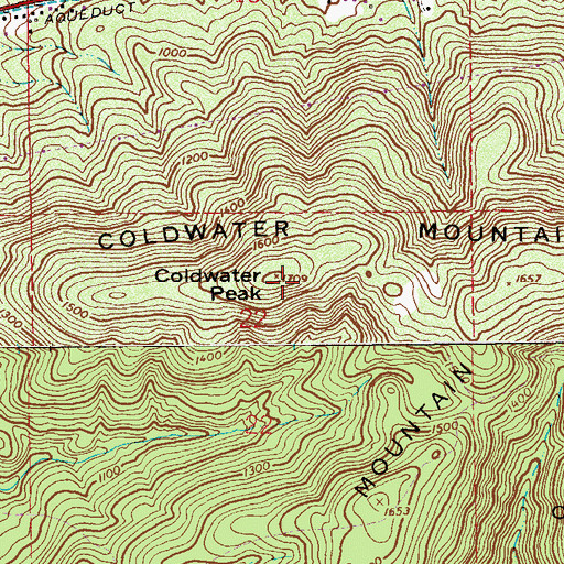 Topographic Map of Coldwater Peak, AL
