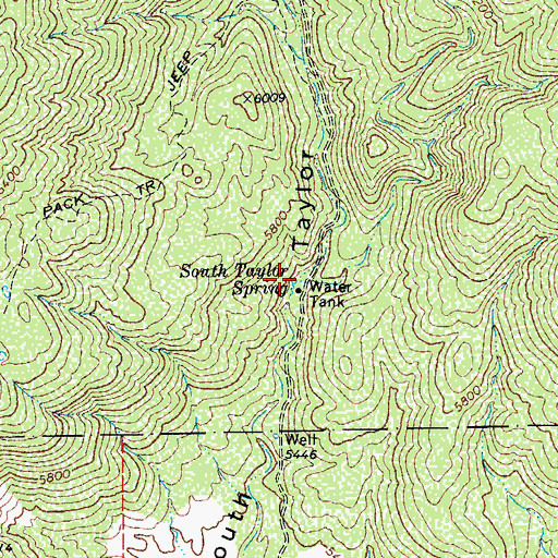 Topographic Map of South Taylor Spring, AZ