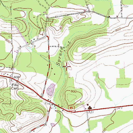 Topographic Map of Bartley Run, PA