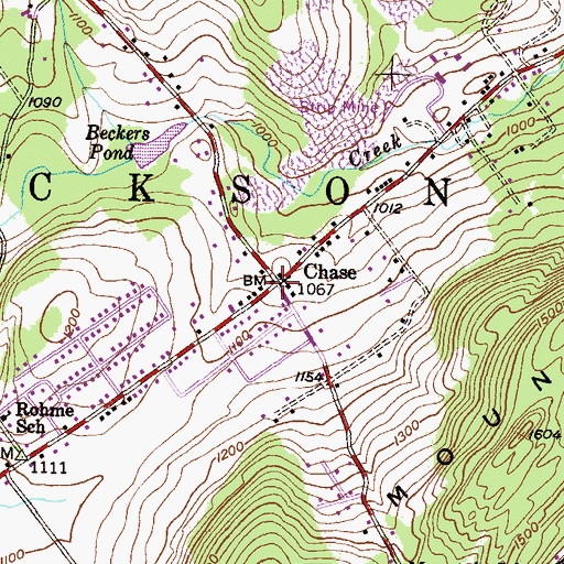 Topographic Map of Chase, PA