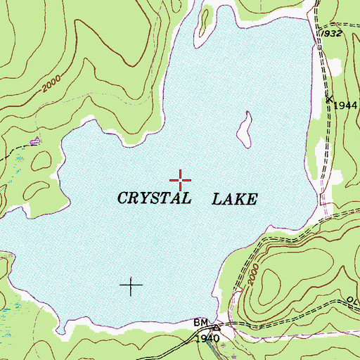 Topographic Map of Crystal Lake, PA