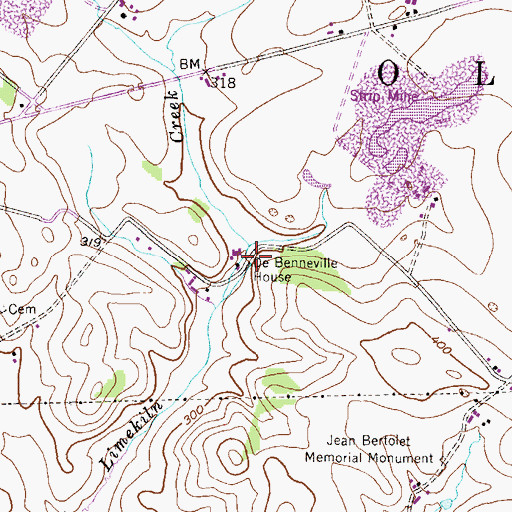 Topographic Map of DeBenneyville House, PA