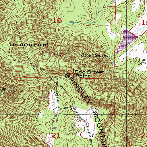 Topographic Map of Doc Brown Point, AL