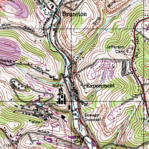 Topographic Map of Experiment, PA