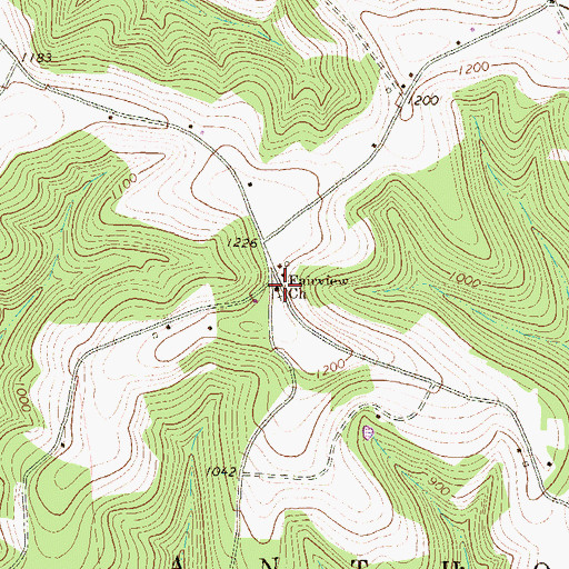 Topographic Map of Fairview Church, PA