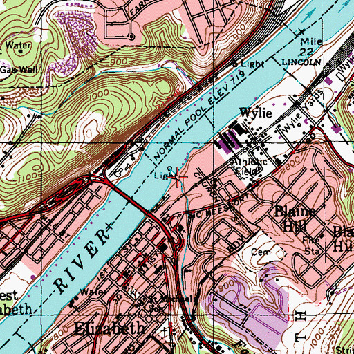 Topographic Map of Fallen Timber Run, PA