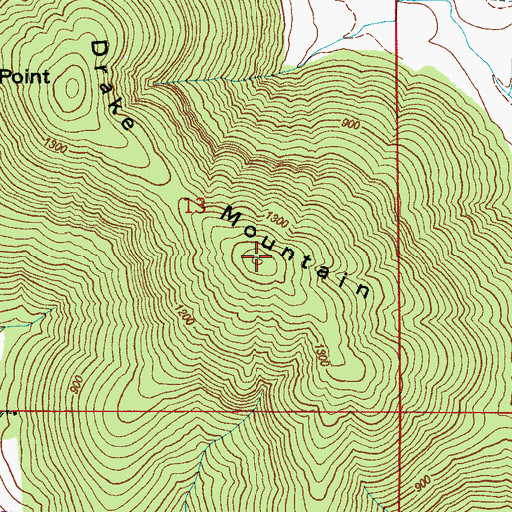 Topographic Map of Drake Mountain, AL