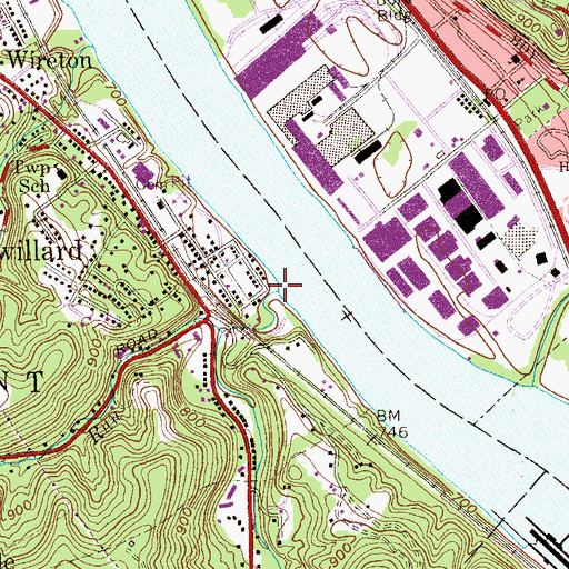 Topographic Map of Flaugherty Run, PA