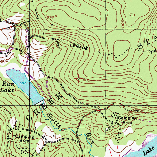 Topographic Map of French Creek State Park, PA