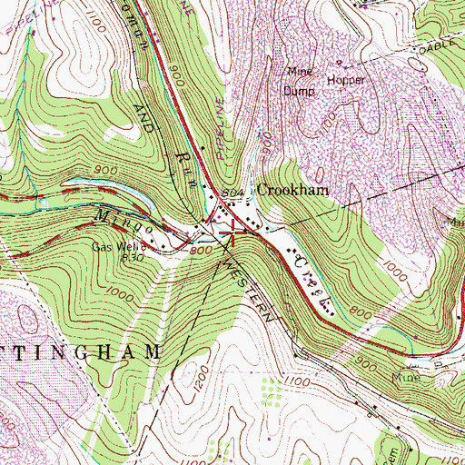 Topographic Map of Froman Run, PA