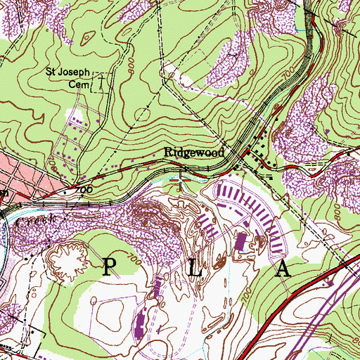 Topographic Map of Gardner Creek, PA