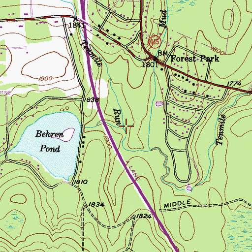 Topographic Map of Geneceda Creek, PA