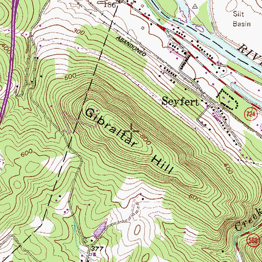 Topographic Map of Gibraltar Hill, PA
