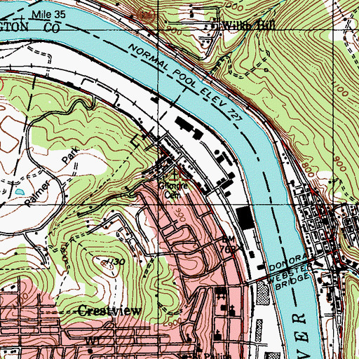Topographic Map of Gilmore Cemetery, PA