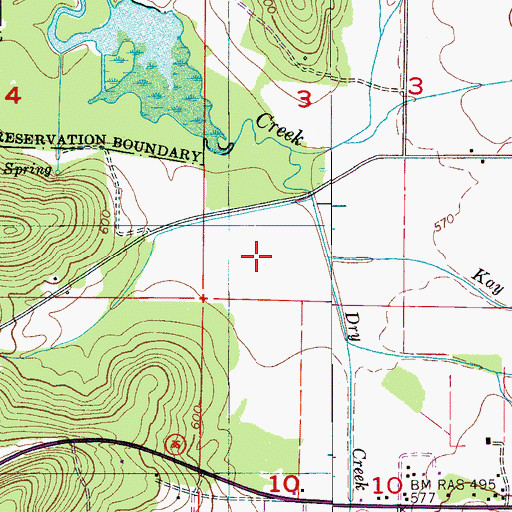 Topographic Map of Dry Creek Cove, AL