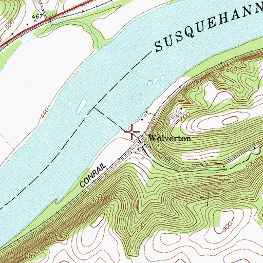 Topographic Map of Gravel Run, PA