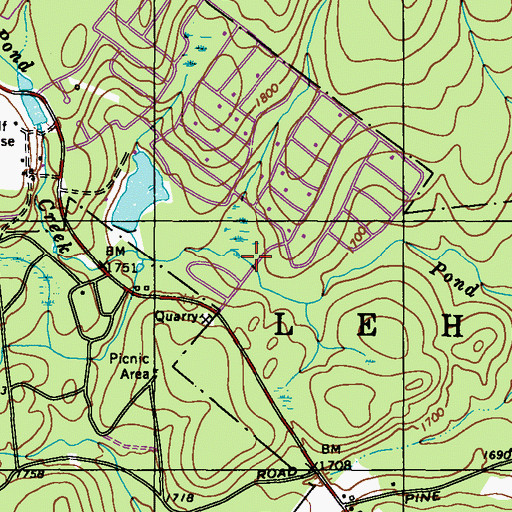 Topographic Map of Hagen Run, PA