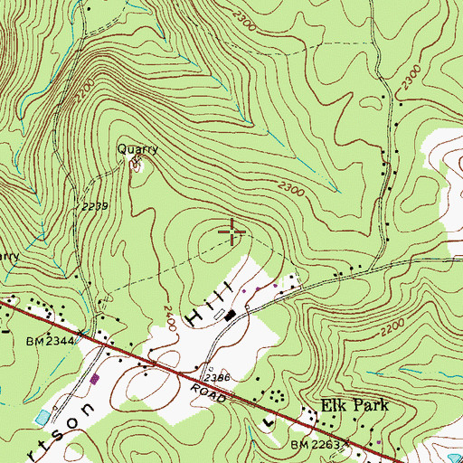 Topographic Map of Humberton Hill, PA