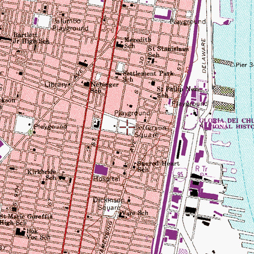 Topographic Map of Jefferson Square, PA