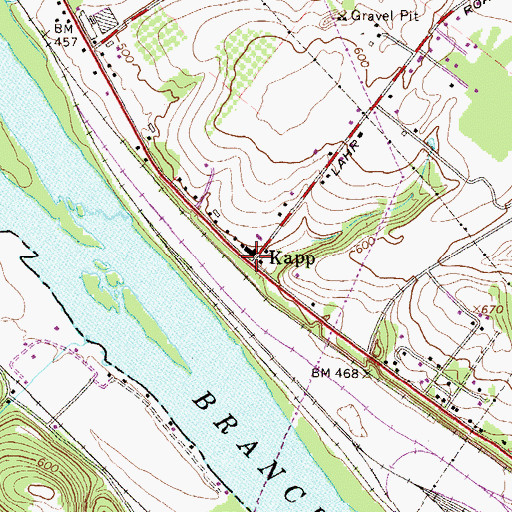 Topographic Map of Kapp, PA