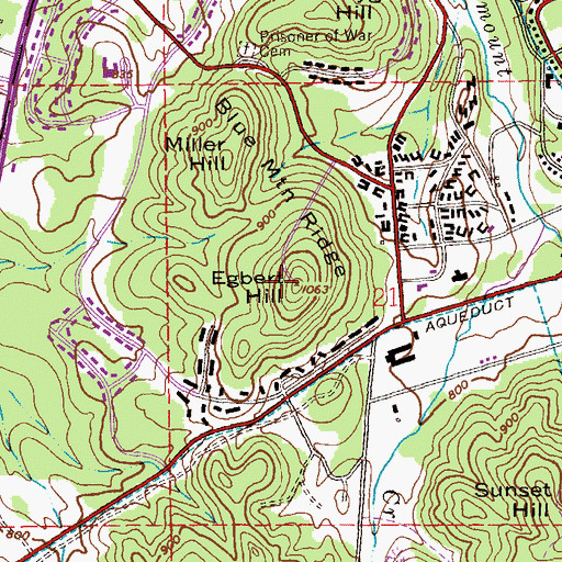Topographic Map of Egbert Hill, AL