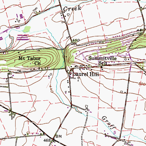 Topographic Map of Laurel Hill, PA