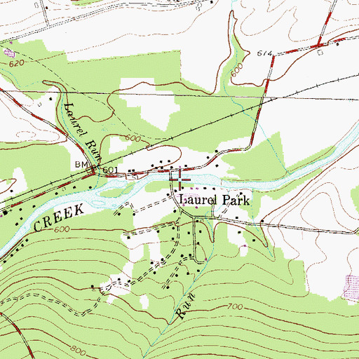 Topographic Map of Laurel Park, PA