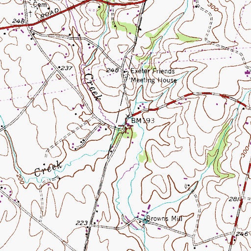 Topographic Map of Limekiln Creek, PA