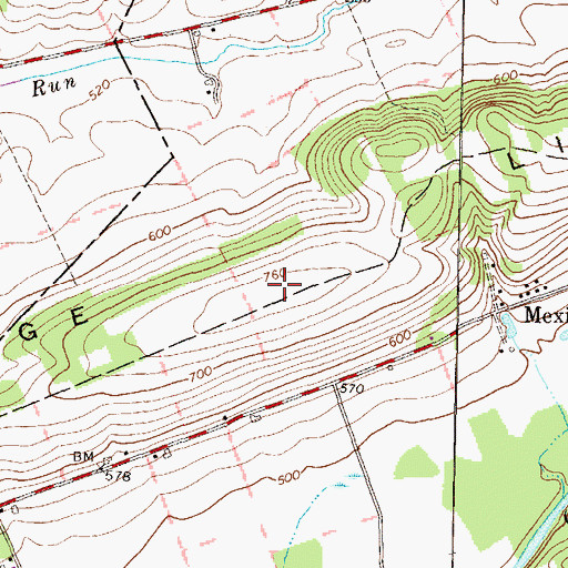 Topographic Map of Limestone Ridge, PA