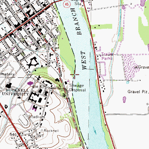 Topographic Map of Limestone Run, PA