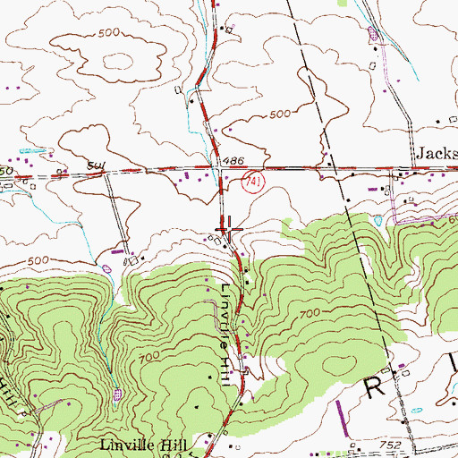 Topographic Map of Linville Hill Valley, PA