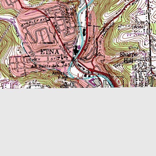 Topographic Map of Little Pine Creek, PA