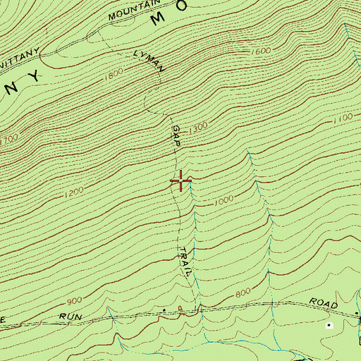 Topographic Map of Lyman Gap Trail, PA